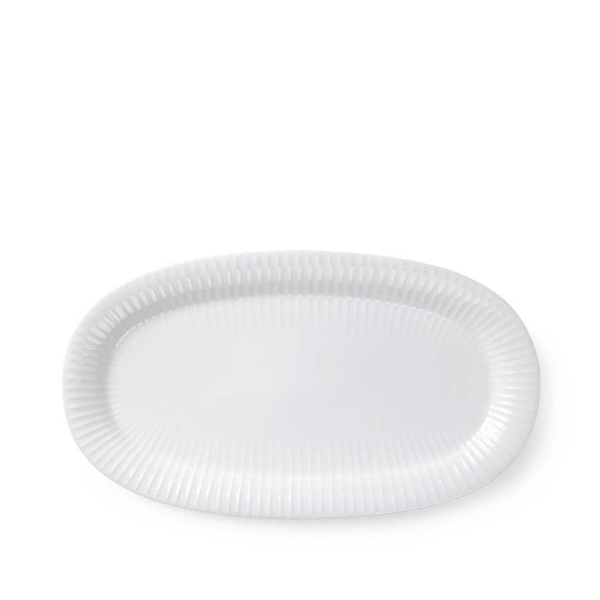 Produktbillede af Kähler Hammershøi Ovalt serveringsfad 40x22.5 cm hvid i premium kvalitet