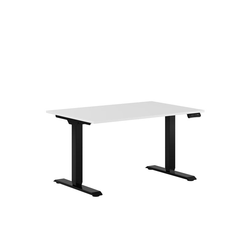 Produktbillede af Premium Hæve/Sænkebord m/2 motorer 120x80cm Hvid-sort på tilbud