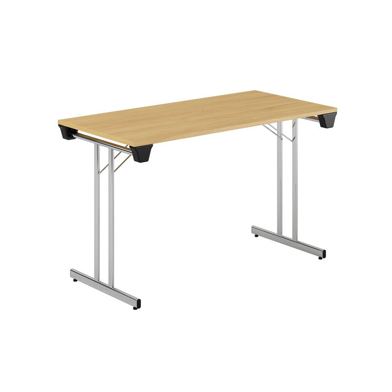 Produktbillede af Dinner Style 120x60cm Sammenklappeligt bord Eg-krom på tilbud