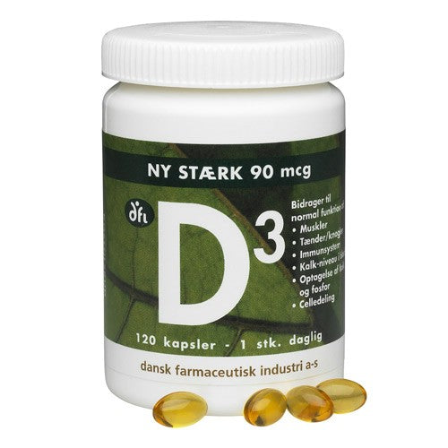 Produktbillede af DFI D3-Vitamin 90 mcg 120 kaps. på tilbud