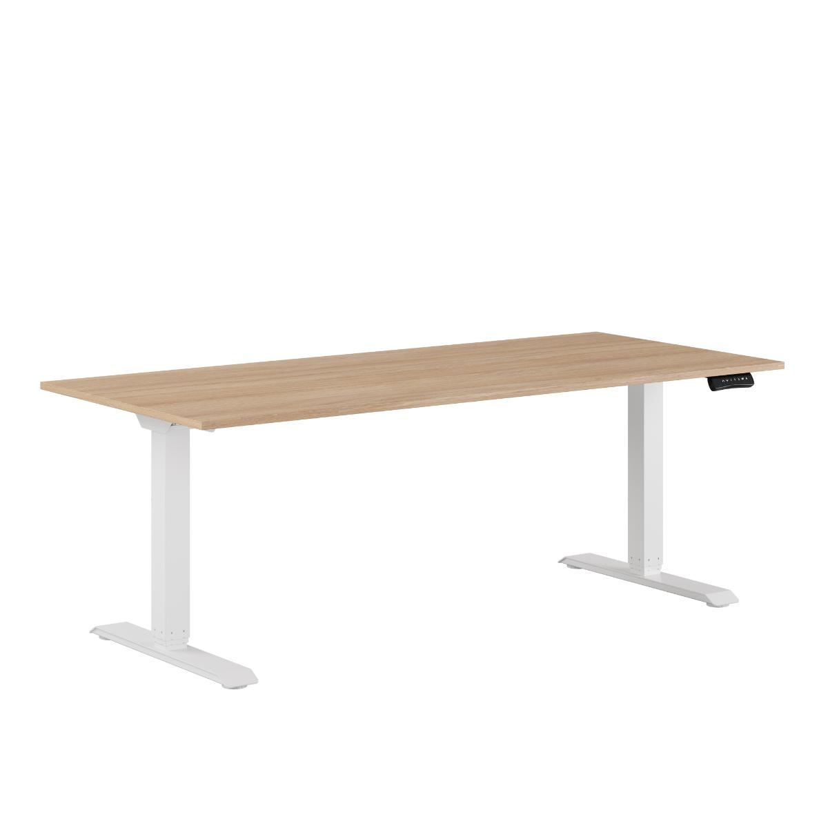 Produktbillede af Premium Hæve/Sænkebord m/2 motorer 180x80cm Urban-hvid på tilbud