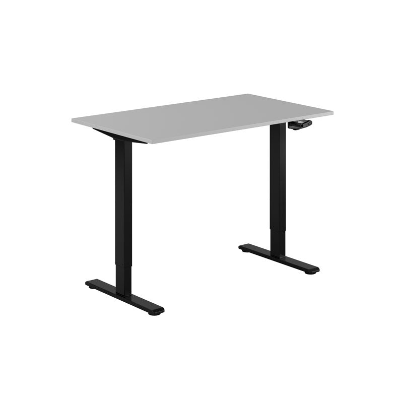 Produktbillede af ECO Hæve/Sænkebord manuelt 120x70cm Grå-sort på tilbud