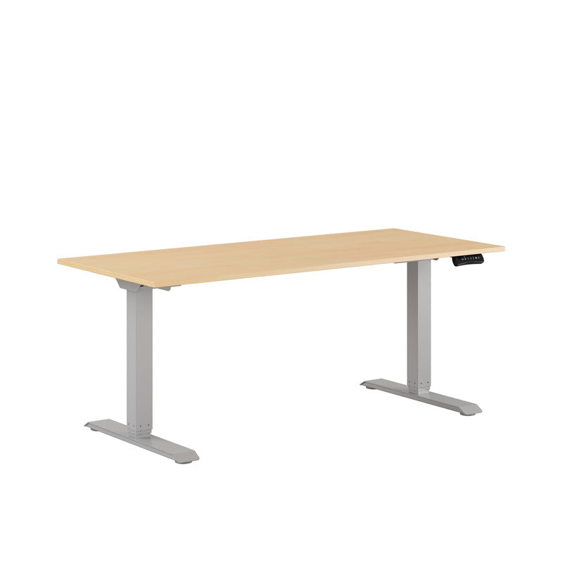 Produktbillede af Premium Hæve/Sænkebord m/2 motorer 160x70cm Birk-grå på tilbud
