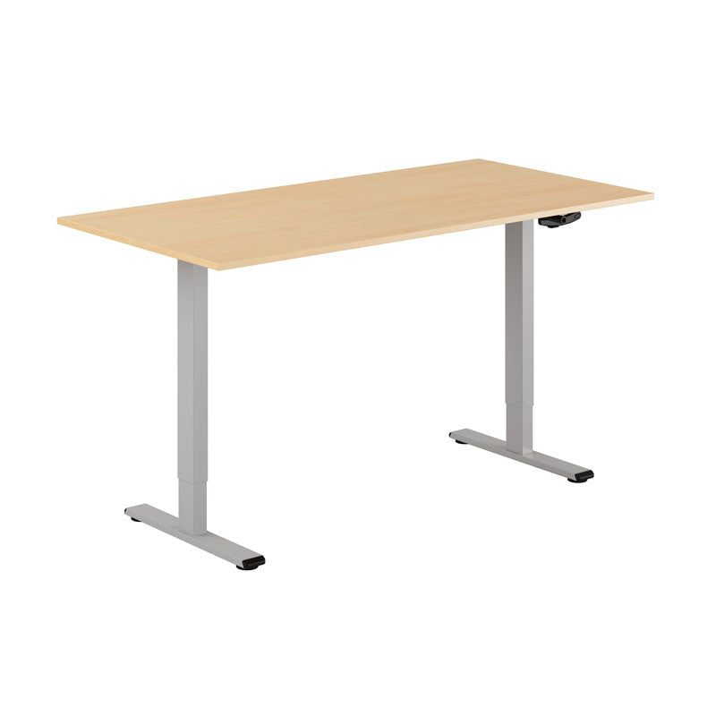 Produktbillede af ECO Hæve/Sænkebord manuelt 160x80cm Bøg-grå på tilbud