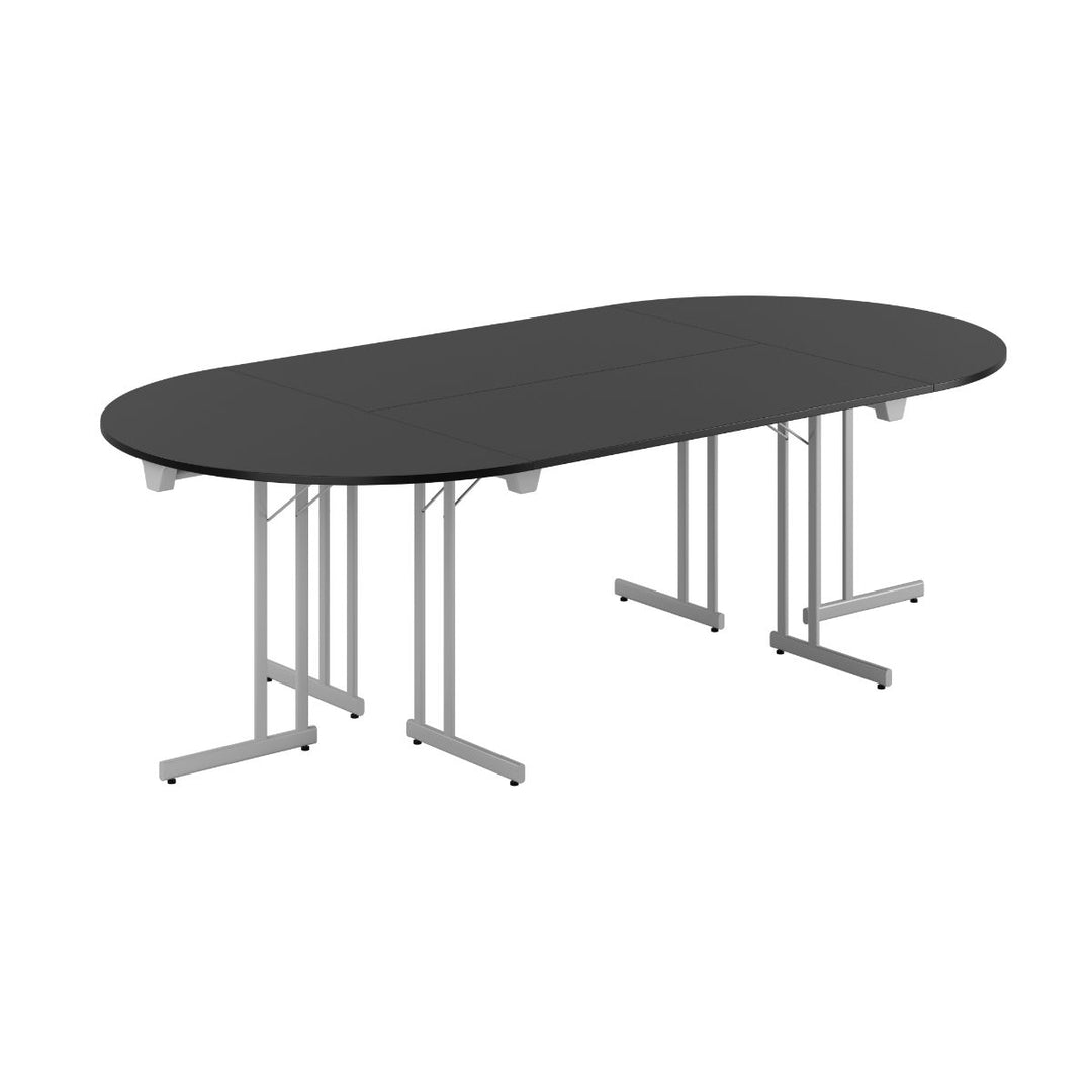 Produktbillede af Konferencebord 240x120cm Sammenklappeligt bord Sort-grå på tilbud