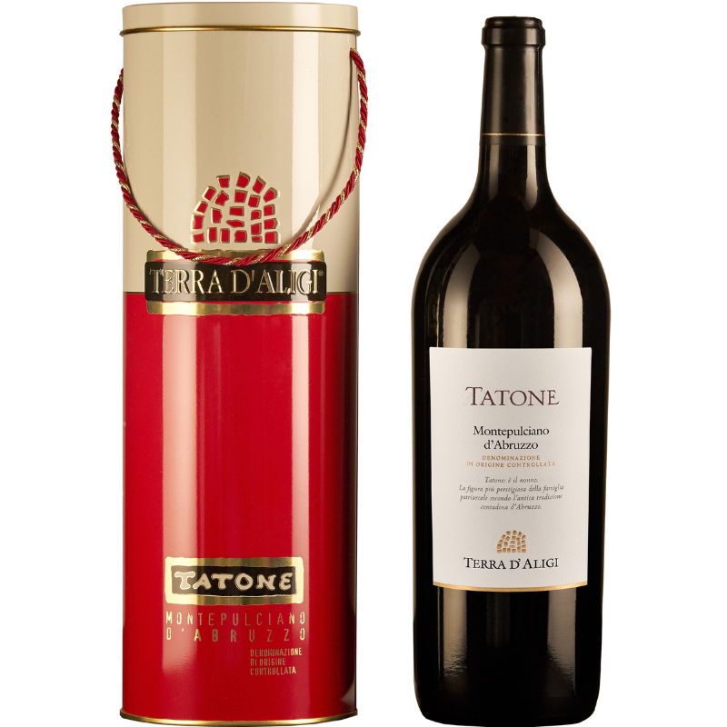 Produktbillede af Tatone Montepulciano d Abruzzo Doc 2019 1,5 L Stålrør Terra d Aligi på tilbud – premium kvalitet og detaljer