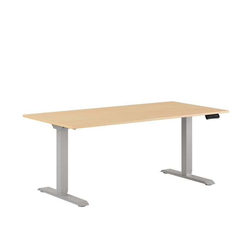Produktbillede af Premium Hæve/Sænkebord m/2 motorer 160x80cm Birk-grå på tilbud