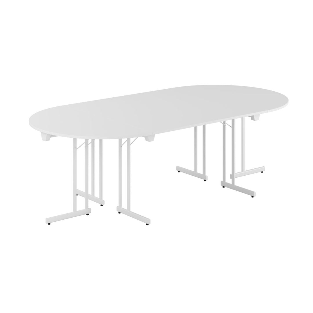 Produktbillede af Konferencebord 240x120cm Sammenklappeligt bord Hvid-hvid på tilbud