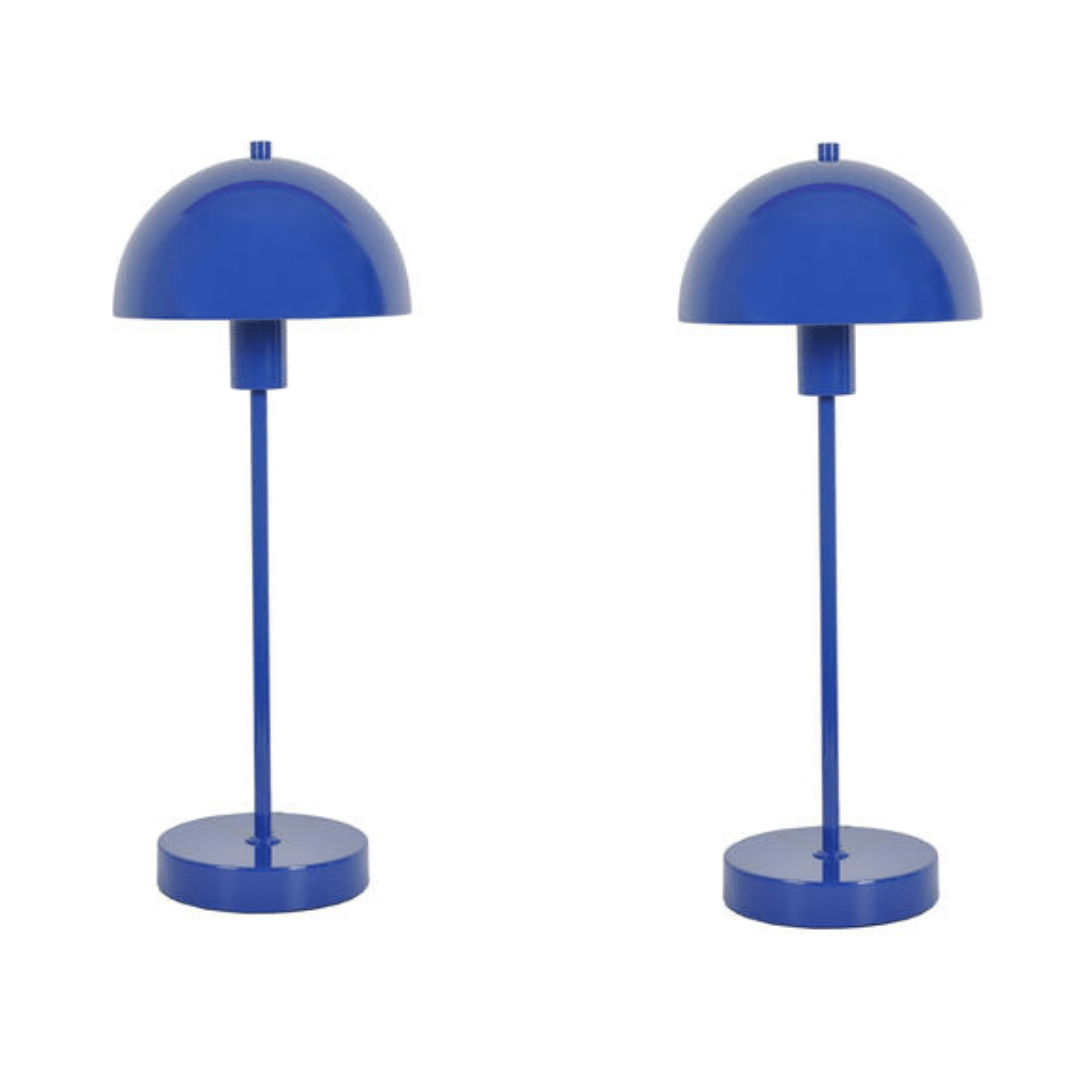 Produktbillede af Vienda 2 stk Royal Blå Bordlampe Herstal i premium kvalitet