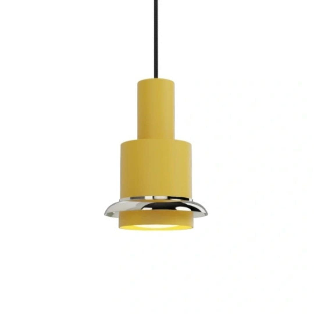 Produktbillede af Chaumont Ø19 pendel Gul/chrome DCW éditions i premium kvalitet
