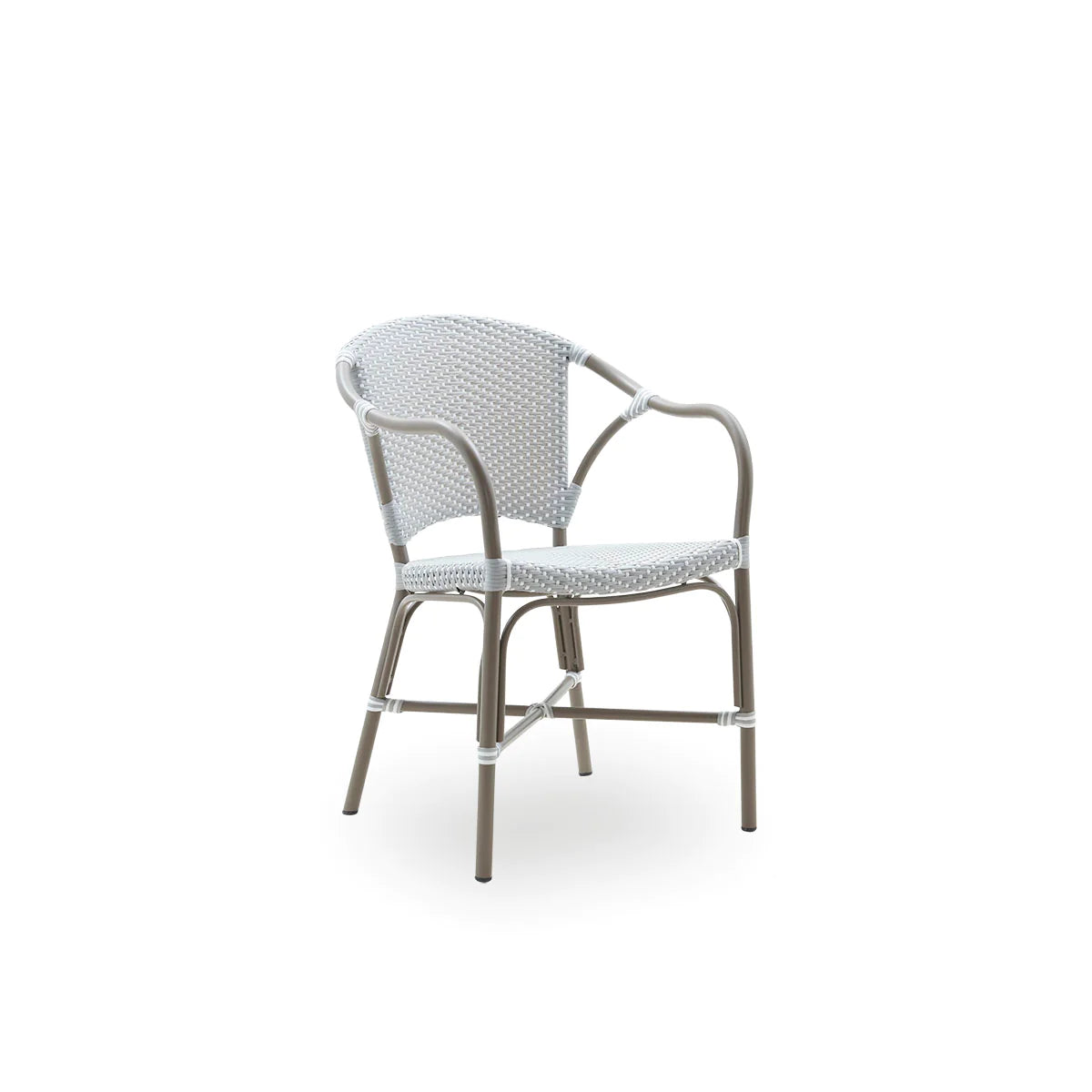 Produktbillede af SIKA DESIGN VALERIE EXTERIOR CAFESTOL GRÅ M/ HVID PRIK 81 i premium kvalitet