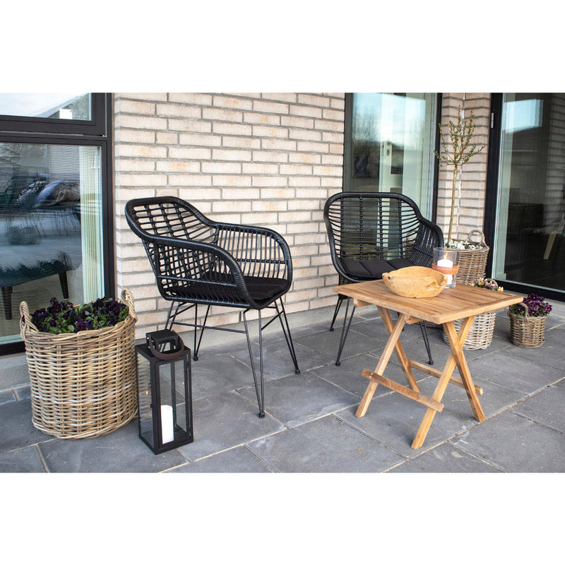 Trieste Stol - 2 stk. Sort polyrattan med hynde ❤ Stort online udvalg i HouNordic ❤ Billig fragt og hurtig levering 2 - 5 hverdage ❤ Varenummer: BGH-42408763425020 / Ean: &