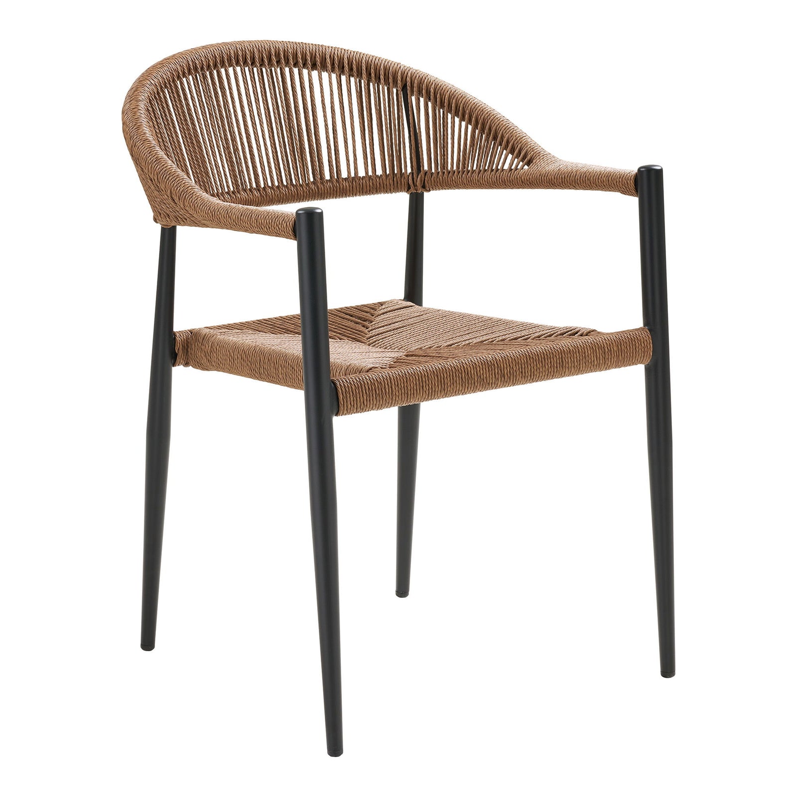 Produktbillede af HOUSE NORDIC  Canari havestol m. armlæn natur PE rattan og sort aluminium i premium kvalitet