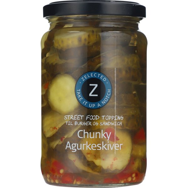 Produktbillede af Chunky Agurkeskiver 330g Zelected på tilbud i premium kvalitet