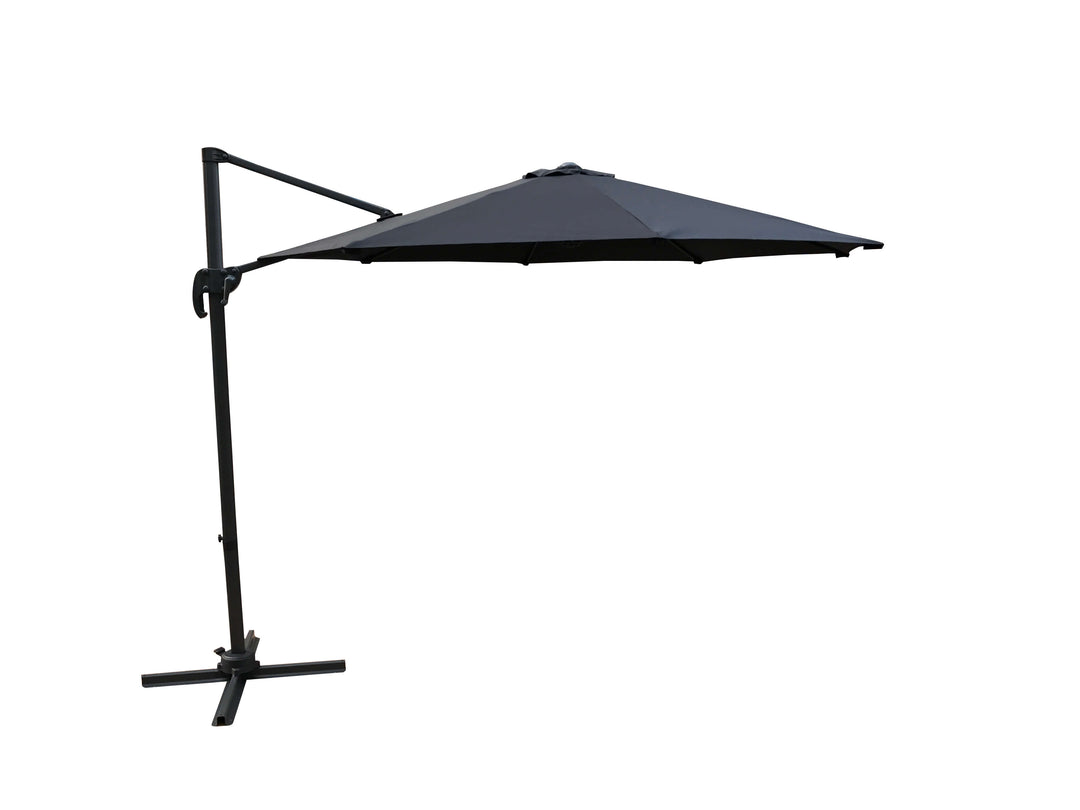 VENTURE DESIGN Leeds parasol med tilt 3m sort aluminium og stål