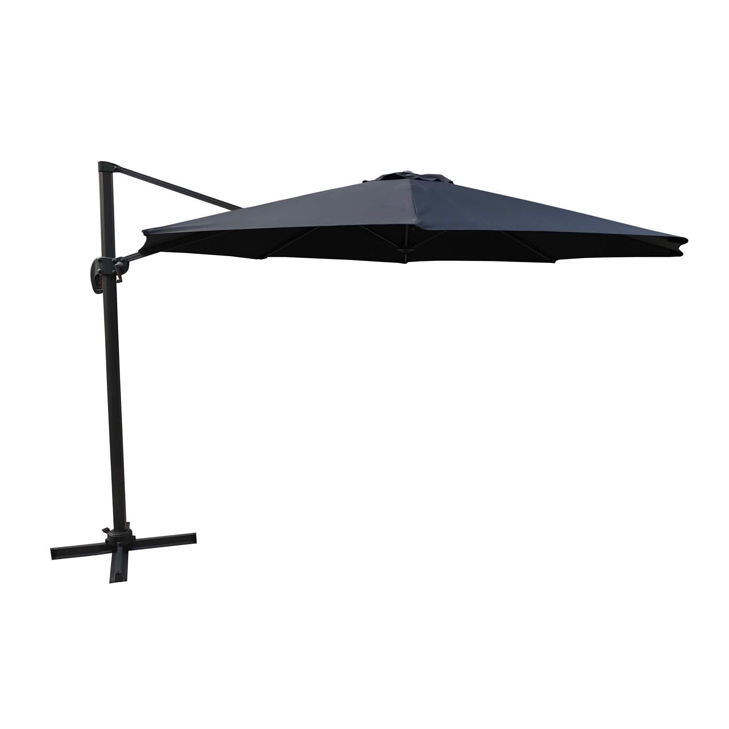 Produktbillede af VENTURE DESIGN Leeds parasol med tilt 3,5m sort stof og aluminium i premium kvalitet