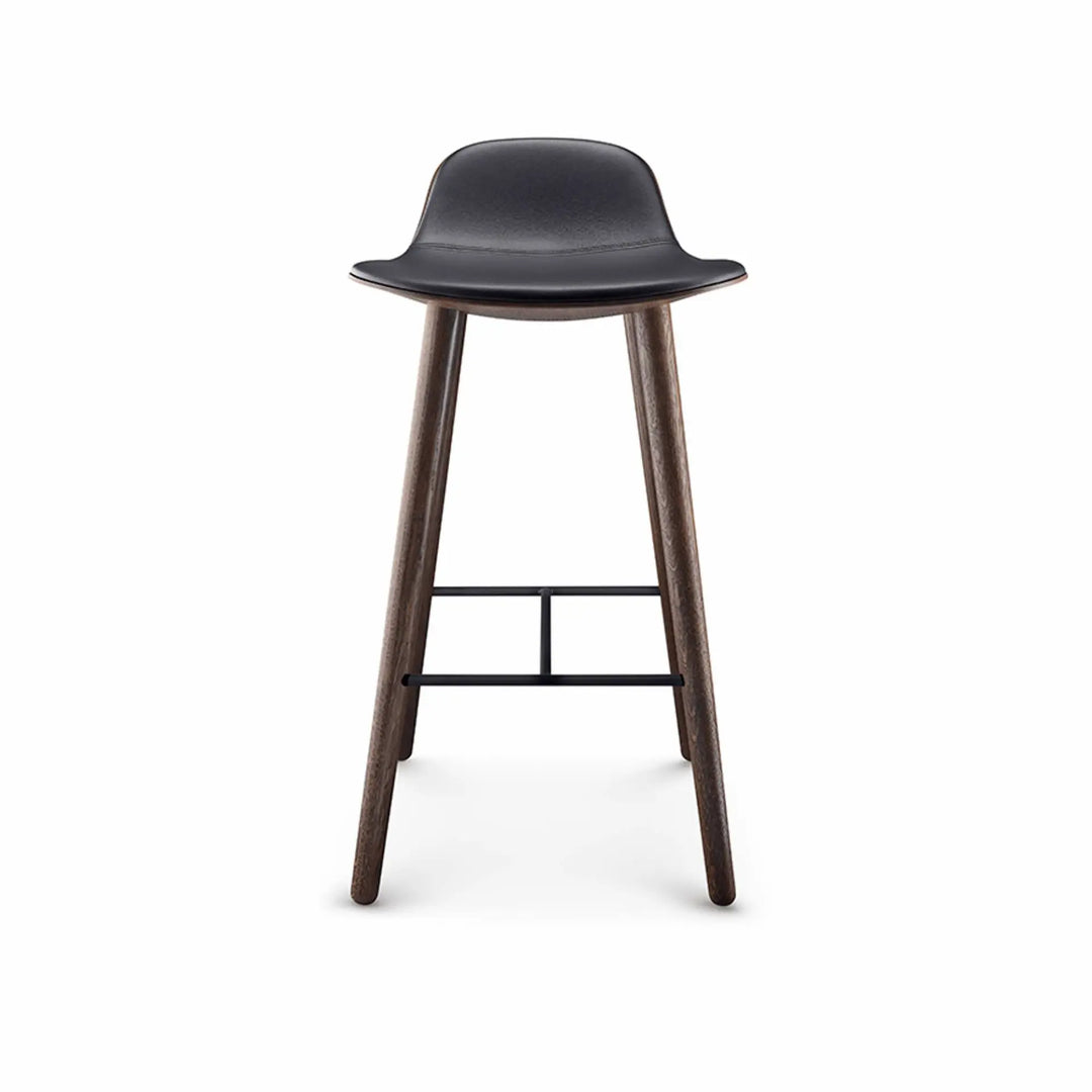 Produktbillede af PLEASE WAIT TO BE SEATED YUUGA BARSKAMMEL H75 RØGET EG SORT LÆDER 48 i premium kvalitet