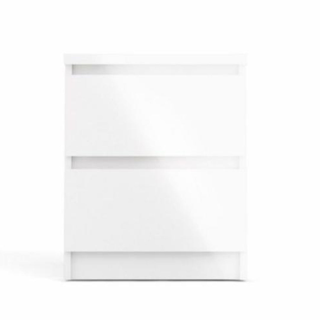 TVILUM Naia natbord m. 2 skuffer hvid spånplade og plastik 40,4x50
