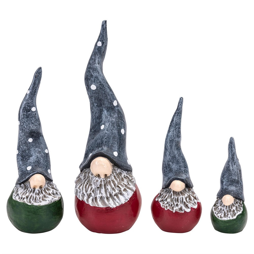 Produktbillede af Nääsgränsgården Santa High Hat red/green 4 stk H.4,5-10cm i premium kvalitet