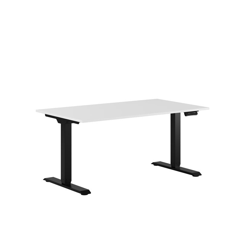 Produktbillede af Premium Hæve/Sænkebord m/2 motorer 140x80cm Hvid-sort på tilbud