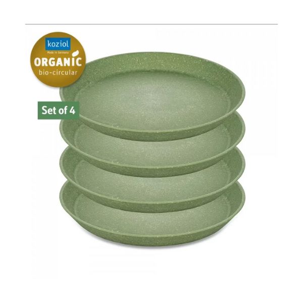 Produktbillede af Koziol Connect Plate Ø20,5cm 4 Stk. Leaf Green på tilbud i premium kvalitet