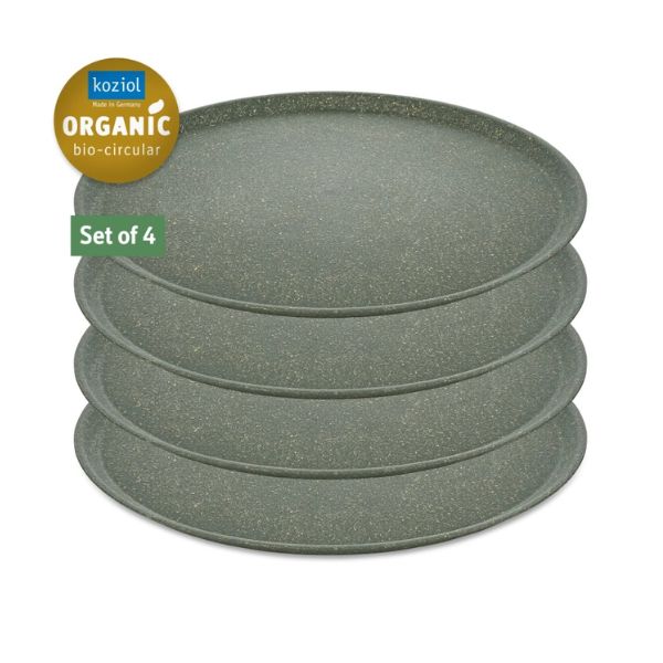 Produktbillede af Koziol Connect Plate Ø25,5cm 4 Stk. Ash Grey på tilbud i premium kvalitet