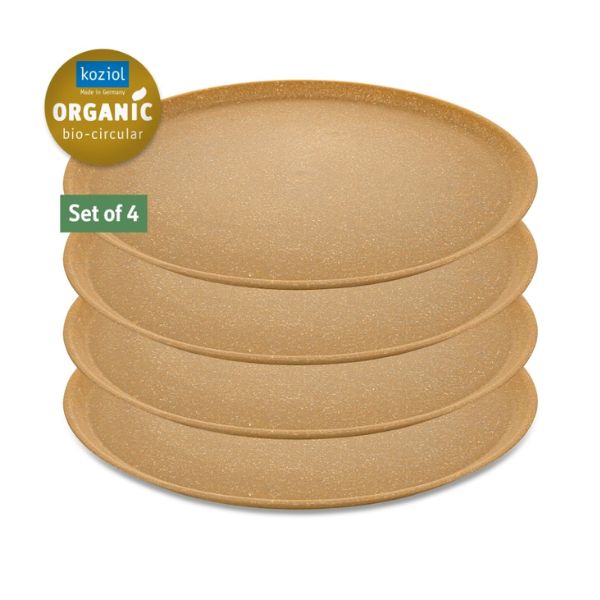 Produktbillede af Koziol Connect Plate Ø25,5cm 4 Stk. Wood på tilbud i premium kvalitet
