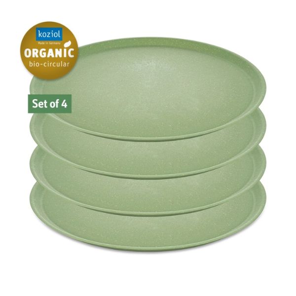 Produktbillede af Koziol Connect Plate Ø25,5cm 4 Stk. Leaf Green på tilbud i premium kvalitet