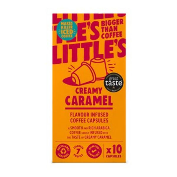 Produktbillede af Kaffekapsler Med Cremet Karamelsmag 55g Littles på tilbud i brug