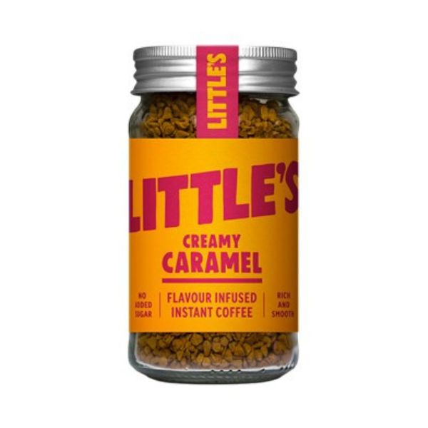 Produktbillede af Instant Kaffe Med Cremet Karamelsmag 50g Littles på tilbud i brug