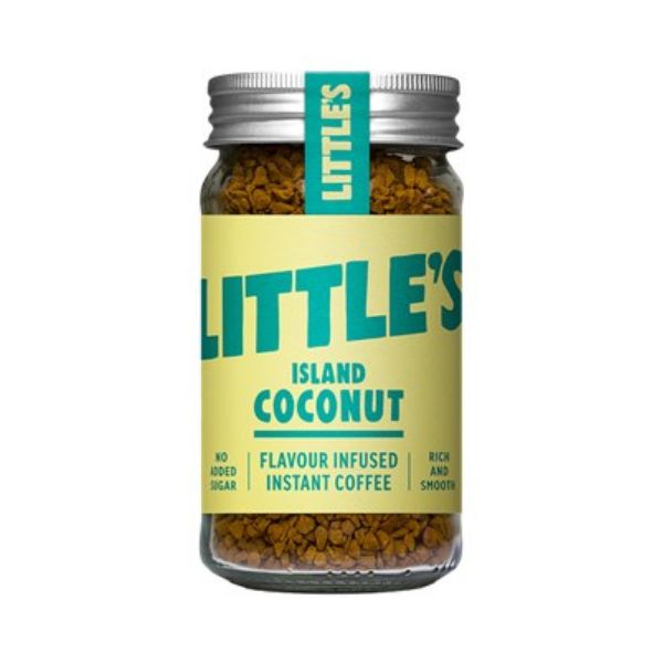 Produktbillede af Instant Kaffe Med Kokossmag 50g Littles på tilbud i brug