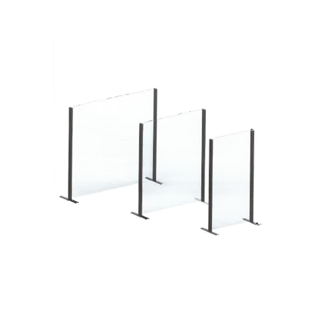 Produktbillede af Total Vision mobil afskærmning grå 100x150cm på tilbud