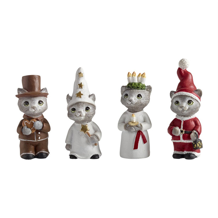 Nääsgränsgården Lucia 4-pak katte small H.4-5cm