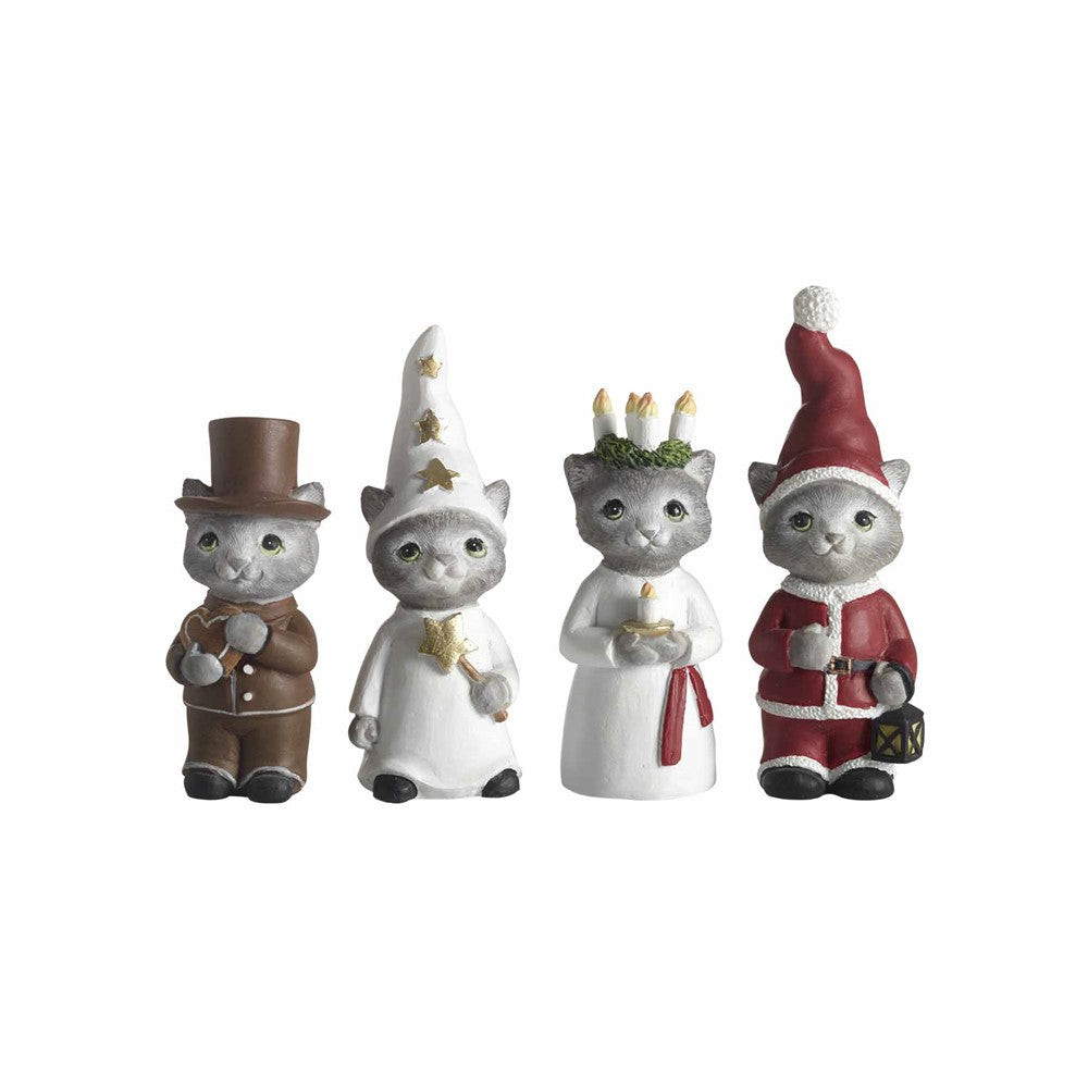 Produktbillede af Nääsgränsgården Lucia 4-stk katte H.6,5-8,3cm i premium kvalitet