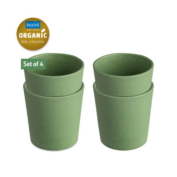 Produktbillede af Koziol Connect Cup S 190ml 4 Stk. Leaf Green på tilbud i premium kvalitet