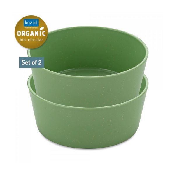 Produktbillede af Koziol Connect Bowl 890ml 2 Stk. Leaf Green på tilbud i premium kvalitet