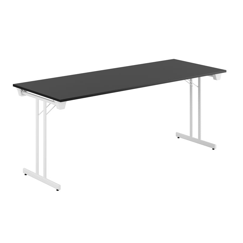 Produktbillede af Dinner Style 180x70cm Sammenklappeligt bord Sort-hvid på tilbud