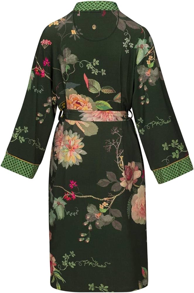 Produktbillede af L Naomi Kimono Tokyo Bouquet Dark Green på tilbud i høj kvalitet