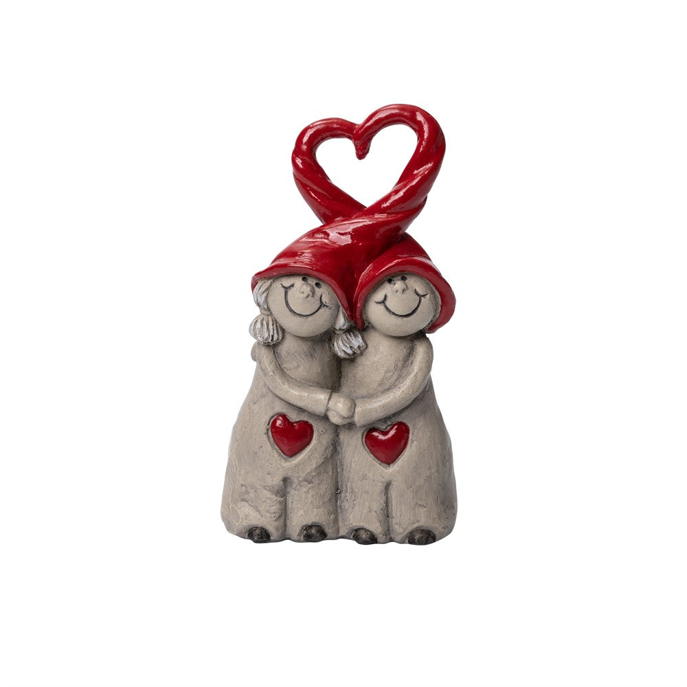 Produktbillede af Nääsgränsgården Peek-a-boo Santa couple heart H.11cm i premium kvalitet