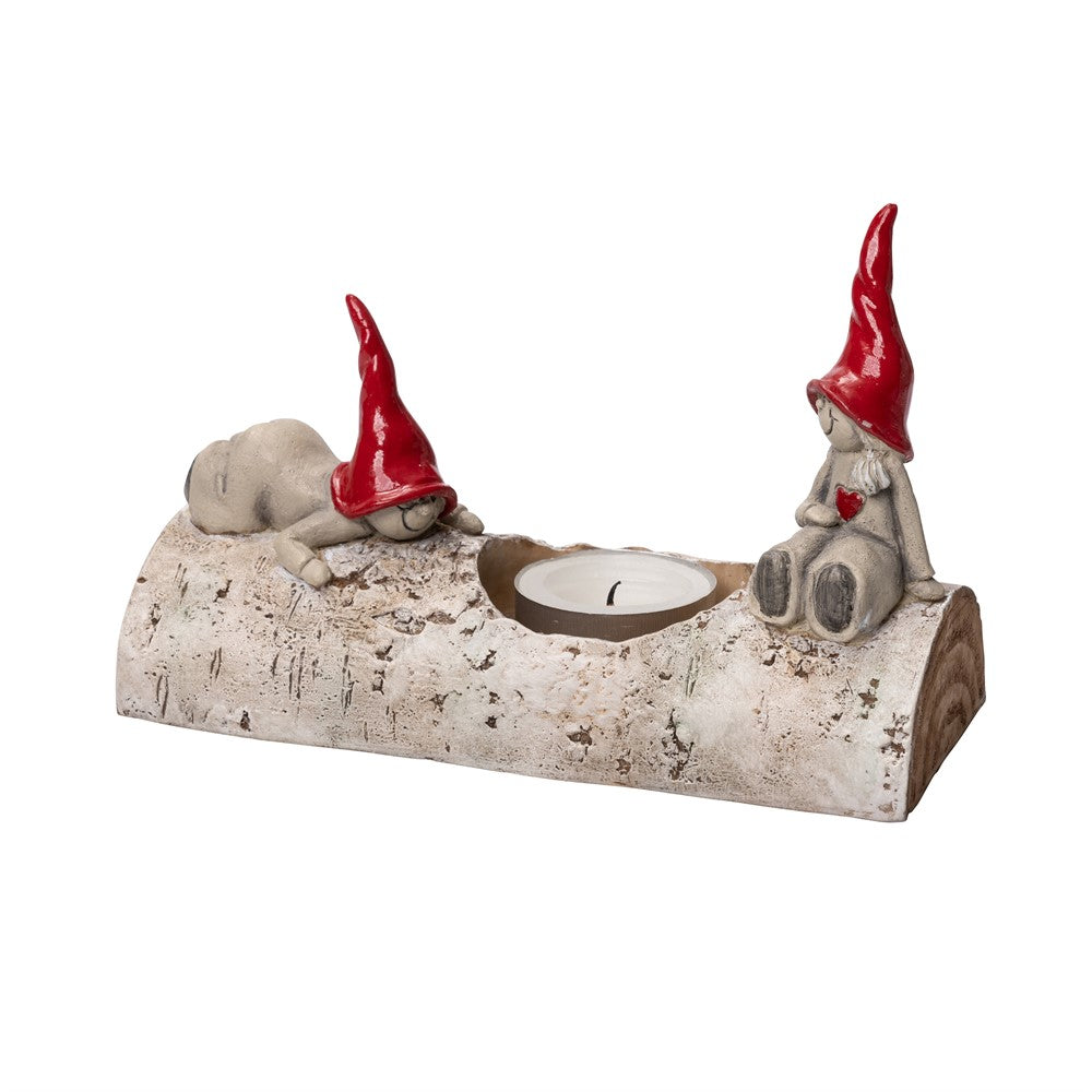 Produktbillede af Nääsgränsgården Julelysestage med Peek-a-boo nisser L.15,5cm i premium kvalitet