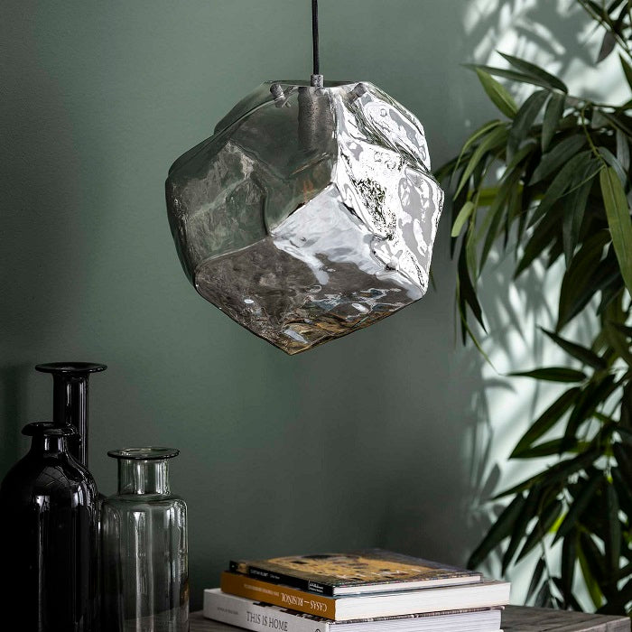 Produktbillede af Rock Loftlampe i forkromet glas Levering uden pære på tilbud i høj kvalitet
