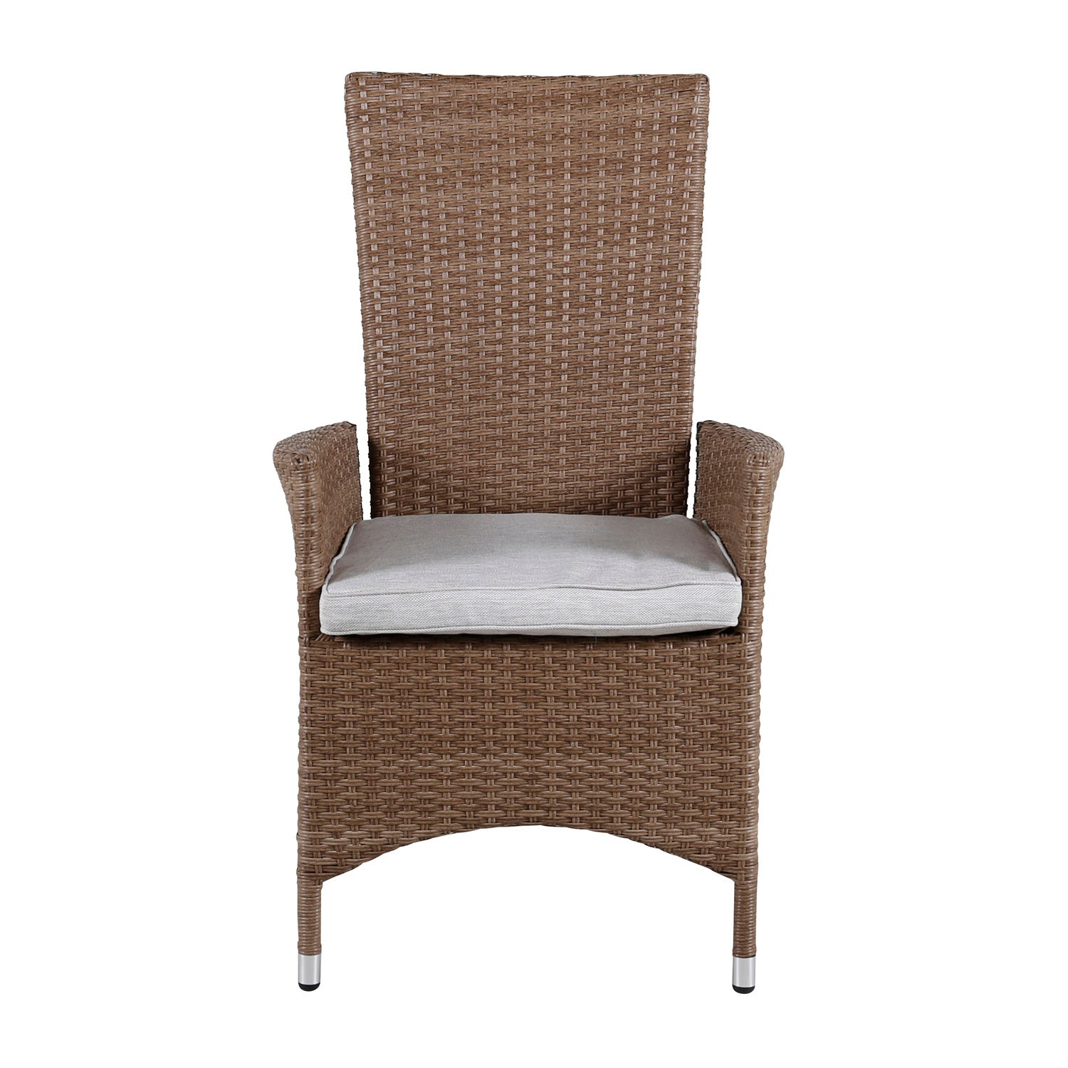 Produktbillede af VENTURE DESIGN Padova recliner havestol m. armlæn og hynde polyester og natur polyrattan i premium kvalitet