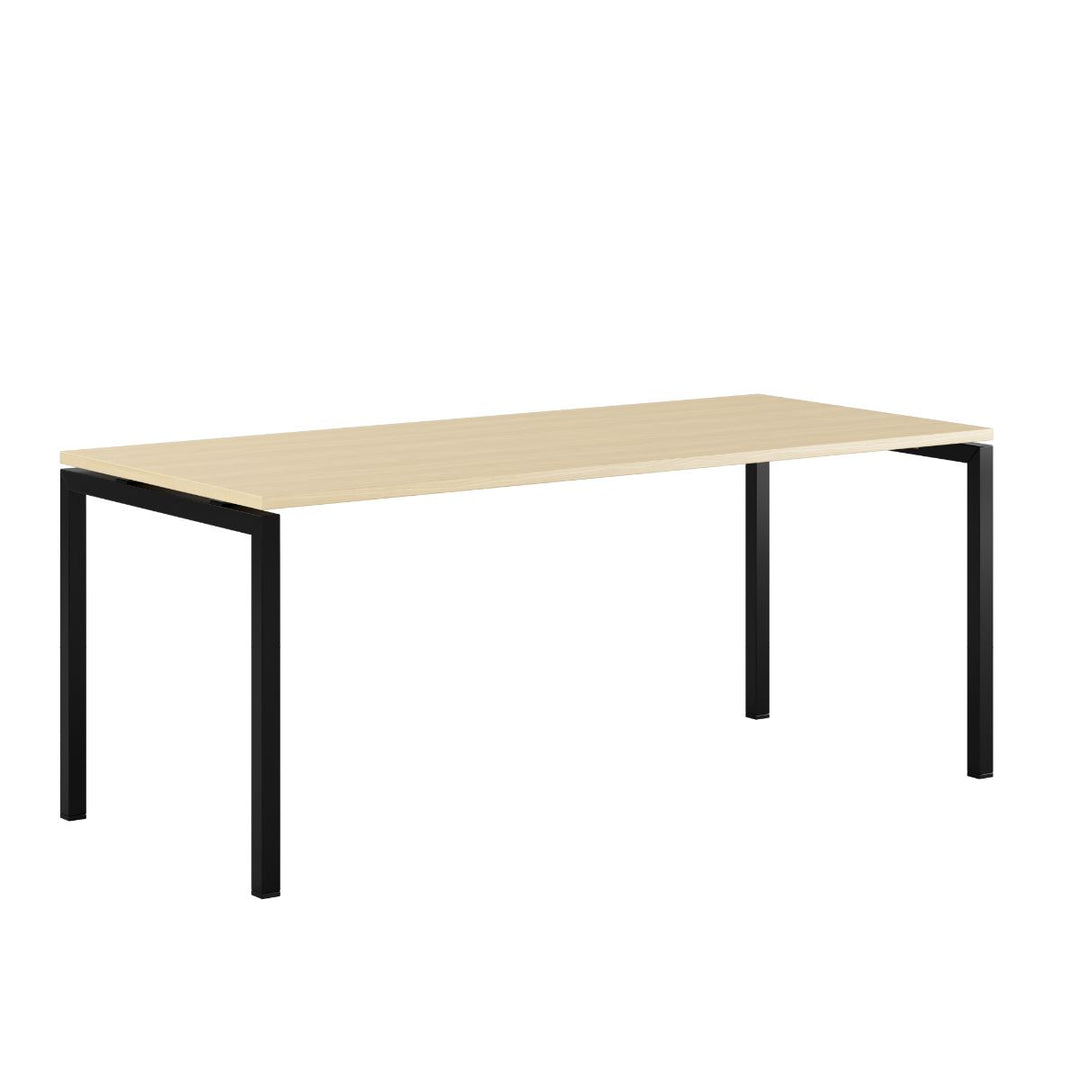 Produktbillede af Luna U Bord 180x80cm Birk-sort på tilbud