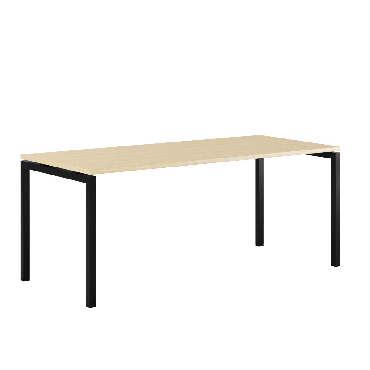 Produktbillede af Luna U Bord 180x80cm Birk-sort på tilbud