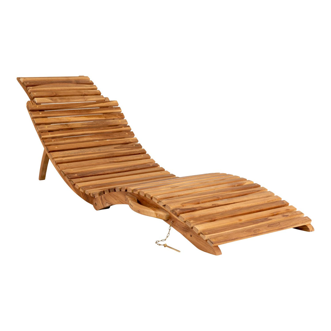 HOUSE NORDIC Arrieta solvogn natur teaktræ 185x56