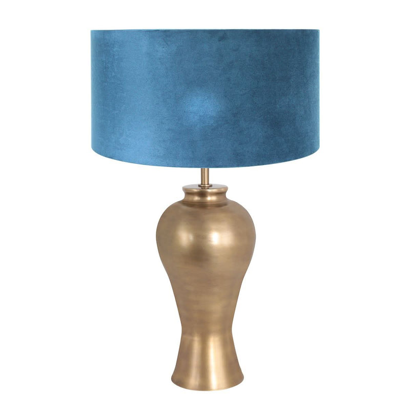 Buford bordlampe i messing med stofskærm i 3 farver fløjl - blå. Billigt tilbud! Stort online udvalg. Hurtig levering: 1-2 hverdage. Spar op til 61%.
