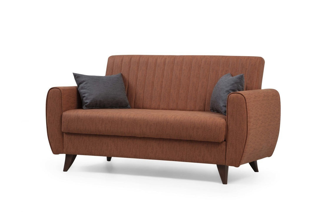 NORDVÄRK Alkon 2 pers. sovesofa fliserød stof og plast