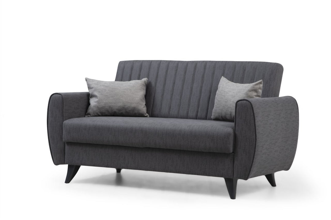 NORDVÄRK Alkon 2 pers. sovesofa mørkegrå stof og plast