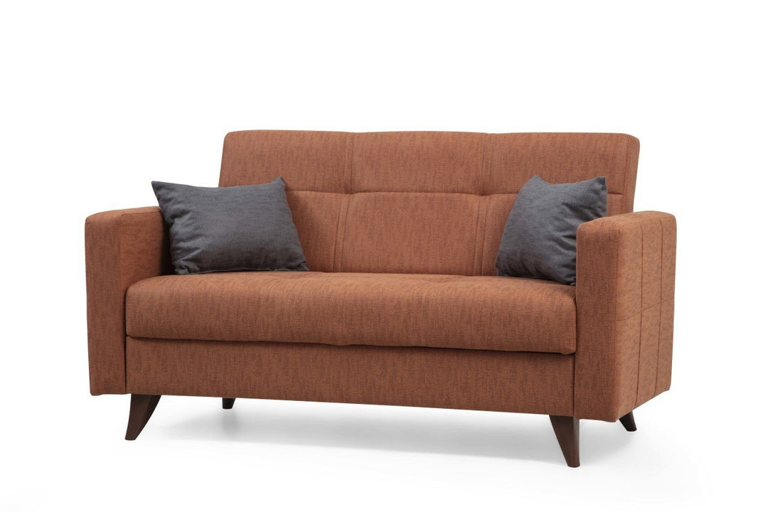 NORDVÄRK Polya 2 pers. sovesofa fliserød stof og plast