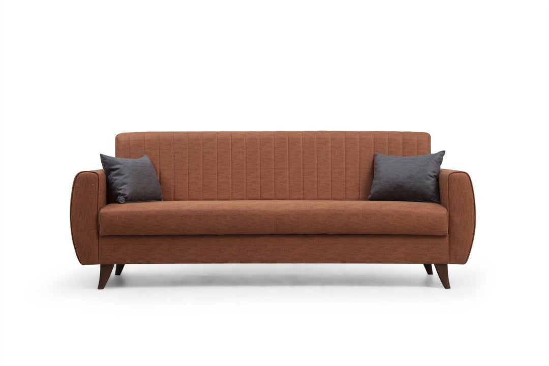 NORDVÄRK Alkon 3 pers. sovesofa fliserød polyester